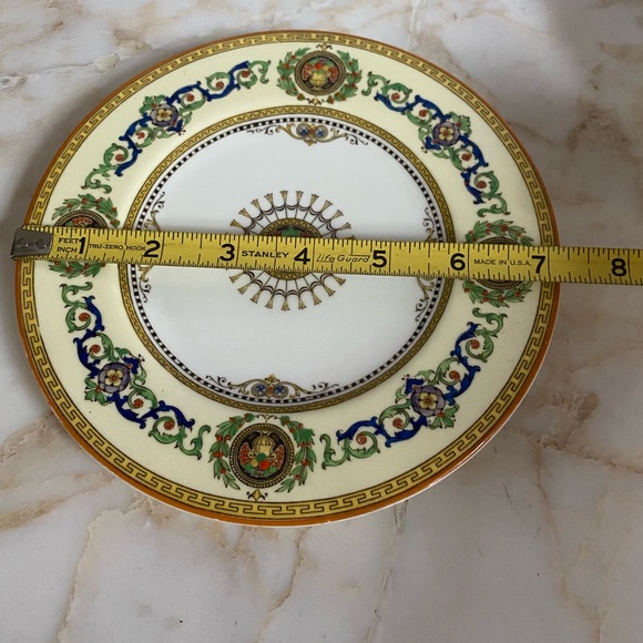 Empire Mustard by ROYAL WORCESTER. Flat Cream Soup Bowl & Saucer Set. - Picture 7 of 9